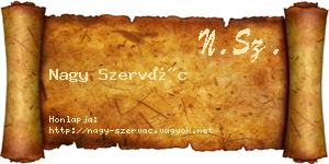 Nagy Szervác névjegykártya