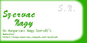 szervac nagy business card